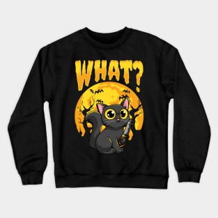 Murderous Cat - Creepy Cute Halloween Costume Gift Crewneck Sweatshirt